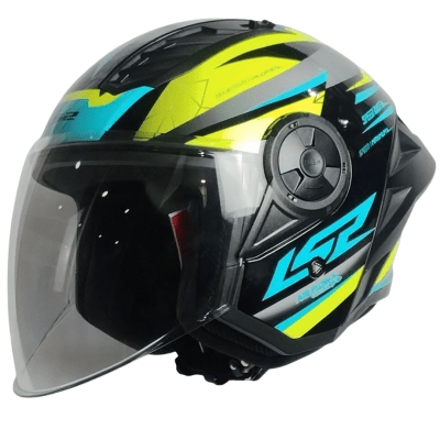CASCO LS2 OF616 AIRFLOW II DRAZE YELLOW BLUE