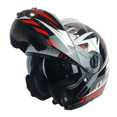 CASCO LS2 ABATIBLE FF370 EASY EXTENT WHITE RED