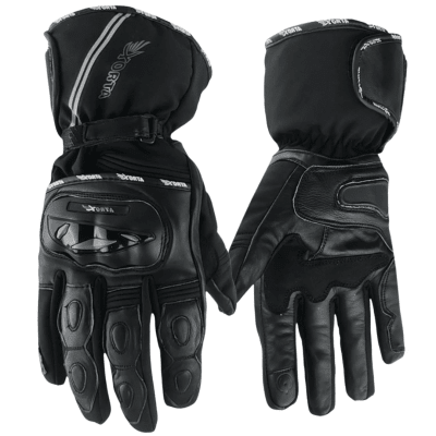 GUANTES ATROX MIG CE4001 CUERO TEXTIL BLACK INVIERNO