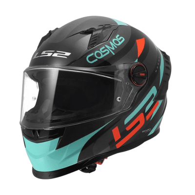 CASCO LS2 FF816 COSMOS MODOK TURQUESA ORANGE