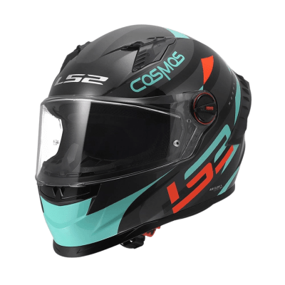 CASCO LS2 FF816 COSMOS MODOK TURQUESA ORANGE