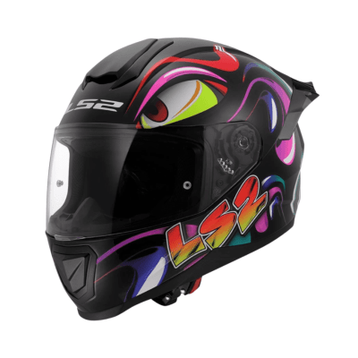 CASCO LS2 FF802 FLASH II MUTANT BLACK COLORS
