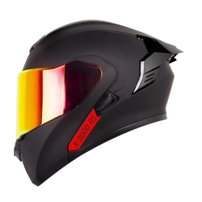 CASCO ABATIBLE XONE 3000RS SOLID BLACK RED TYPE BLACK