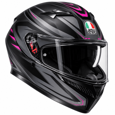CASCO AGV K3 SYTH BLACK PINK