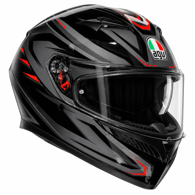 CASCO AGV K3 SYTH BLACK RED