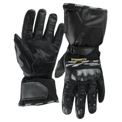 GUANTES ATROX TORINO CE4003 CUERO TEXTIL BLACK