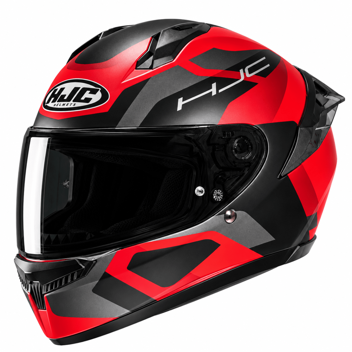 CASCO HJC C10 TINS AERO BLACK GRAY RED1