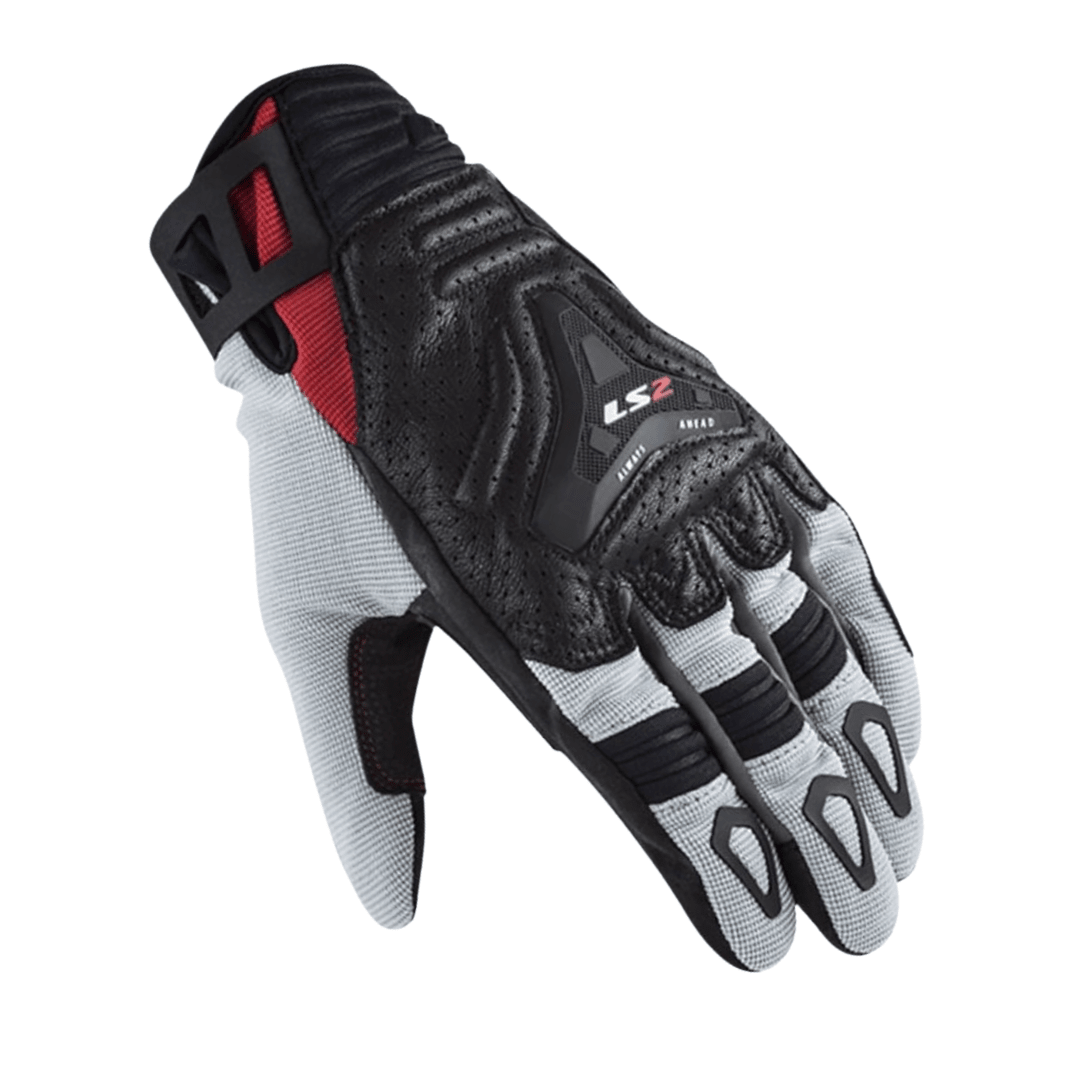 GUANTES LS2 ALL TERRAIN LADY GRAY RED2