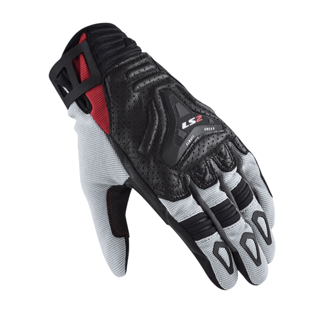 GUANTES LS2 ALL TERRAIN GRAY RED2