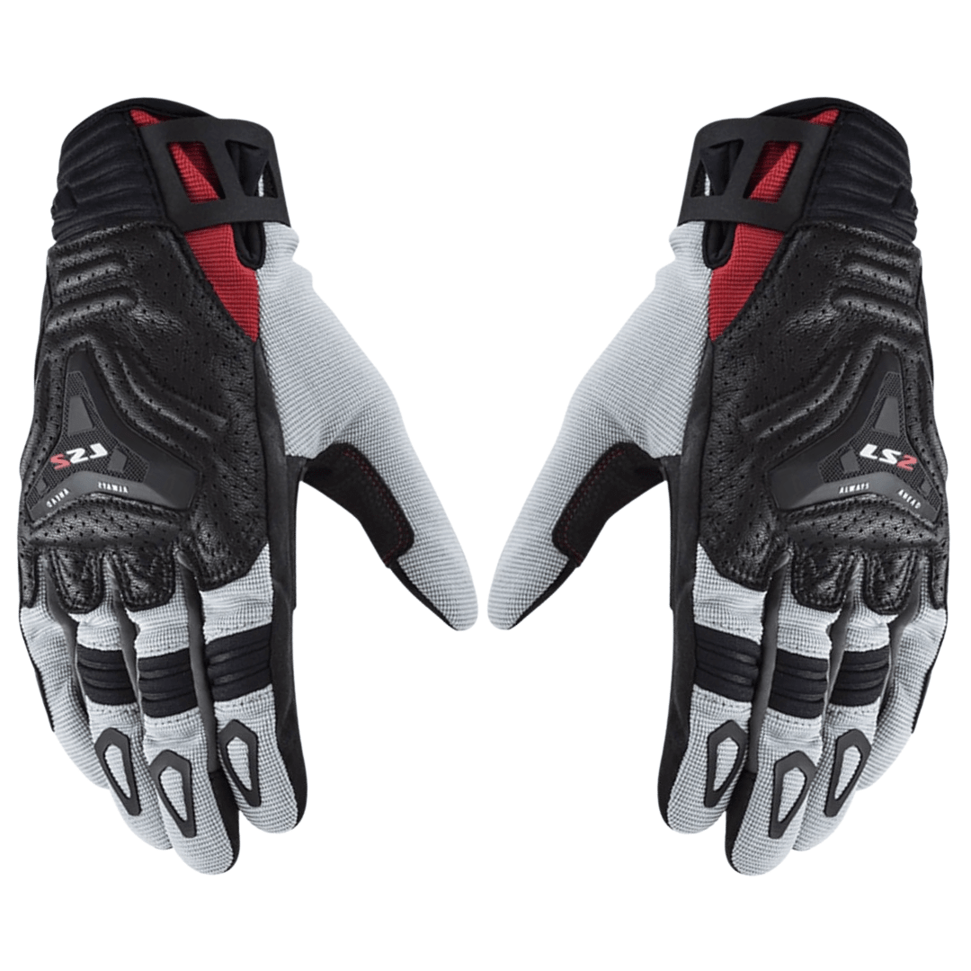 GUANTES LS2 ALL TERRAIN GRAY RED1