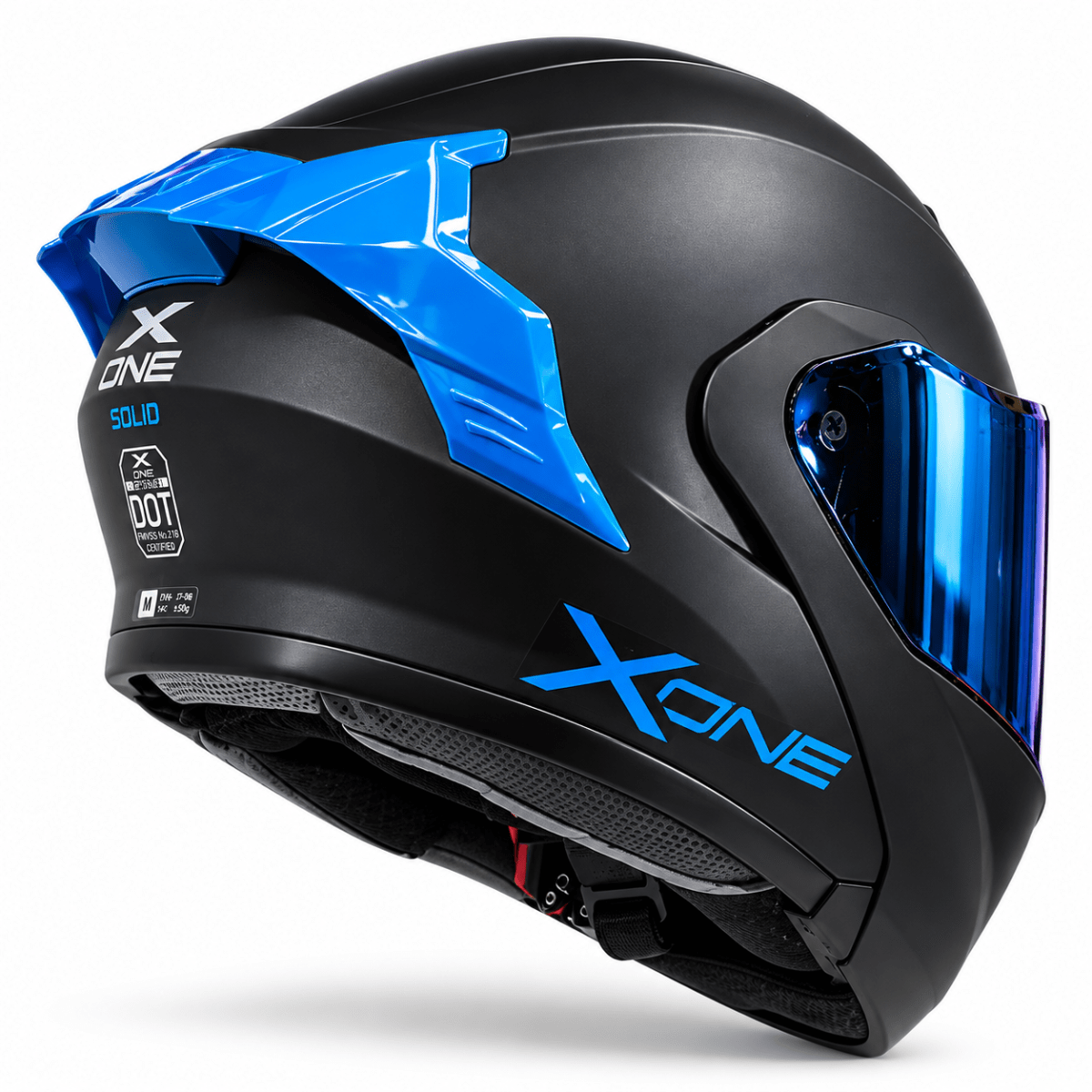 CASCO ABATIBLE XONE 3000RS BIG TYPE SOLID BLACK BLUE5