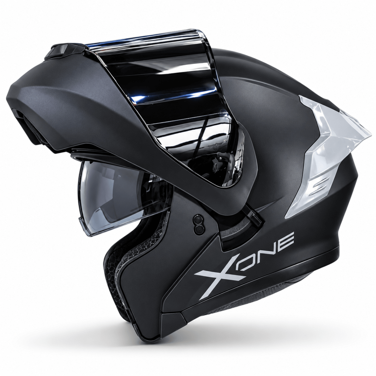 CASCO ABATIBLE XONE 3000RS BIG TYPE SOLID BLACK SILVER3
