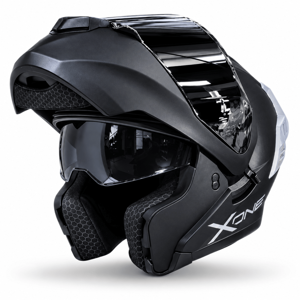 CASCO ABATIBLE XONE 3000RS BIG TYPE SOLID BLACK SILVER4