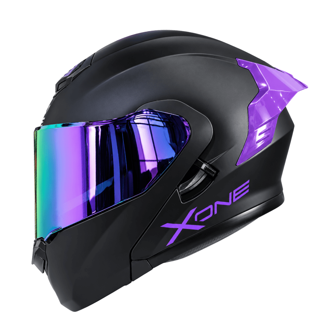 CASCO ABATIBLE XONE 3000RS BIG TYPE SOLID BLACK PURPLE1