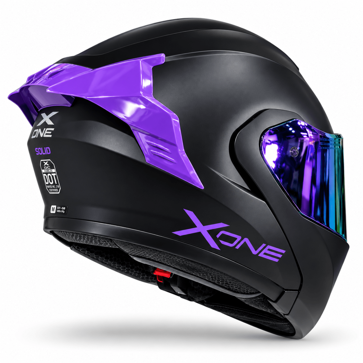 CASCO ABATIBLE XONE 3000RS BIG TYPE SOLID BLACK PURPLE5