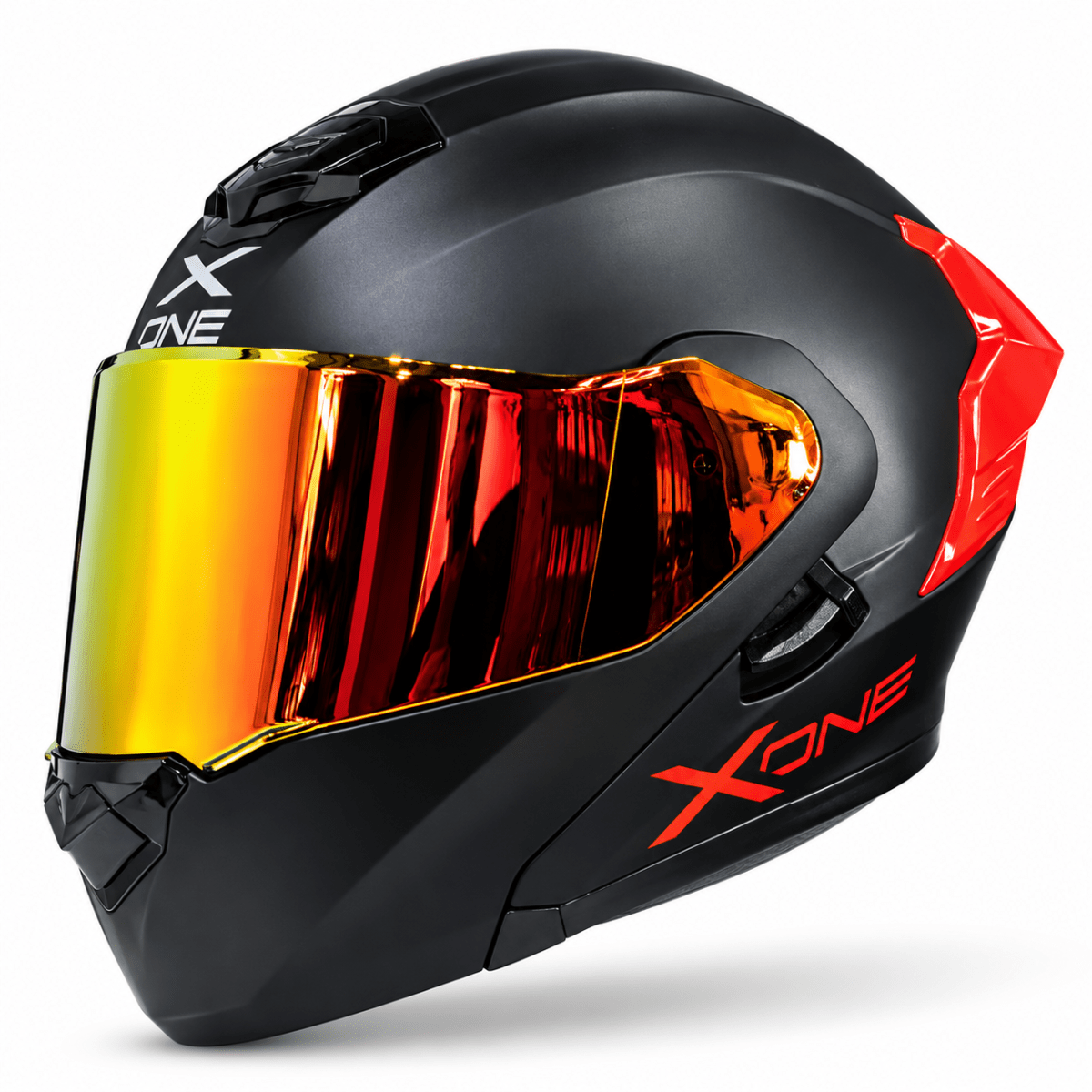 CASCO ABATIBLE XONE 3000RS BIG TYPE SOLID BLACK RED2