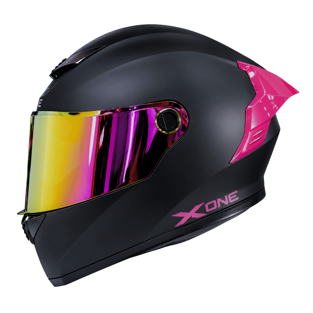 CASCO XONE 500RS BIG TYPE SOLID BLACK PINK1