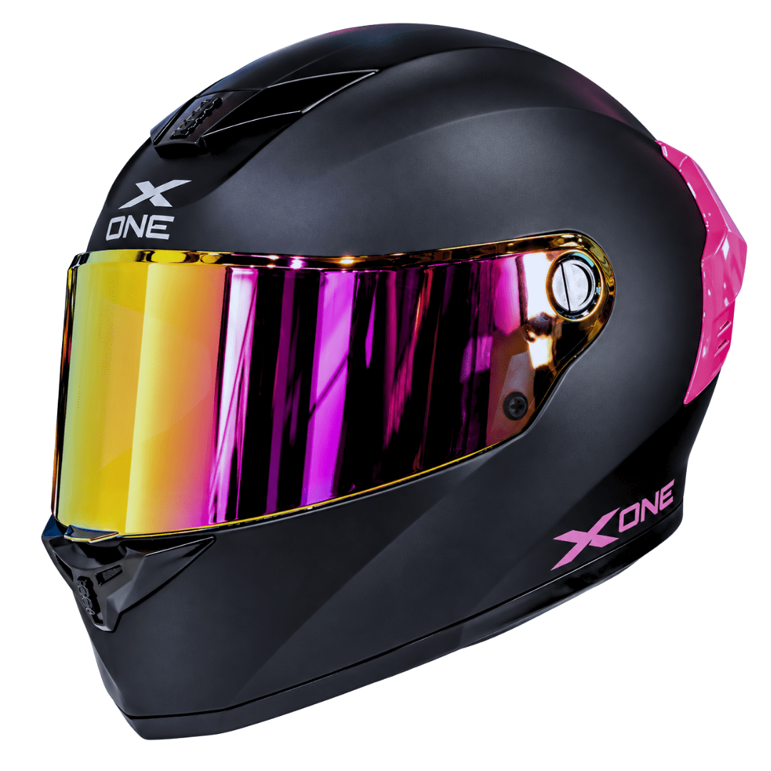 CASCO XONE 500RS BIG TYPE SOLID BLACK PINK2