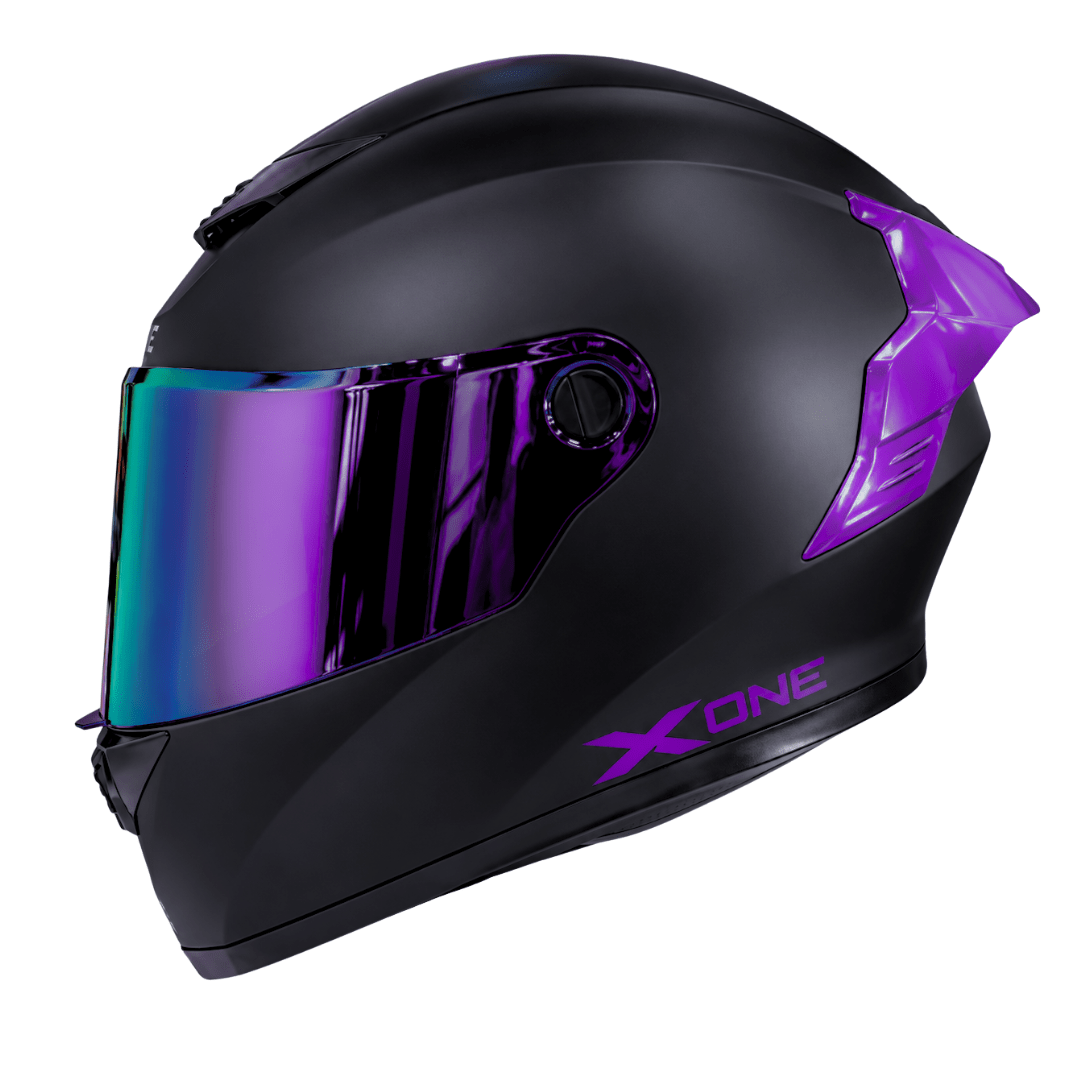 CASCO XONE 500RS BIG TYPE SOLID BLACK PURPLE1