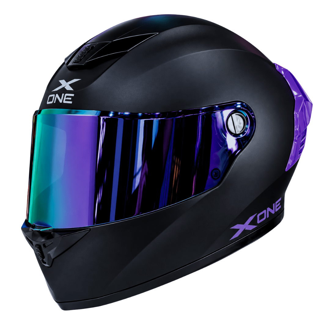 CASCO XONE 500RS BIG TYPE SOLID BLACK PURPLE2