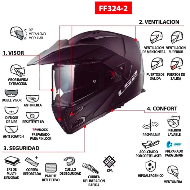 CASCO LS2 FF324 METRO EVO RAPID BLACK GREEN9