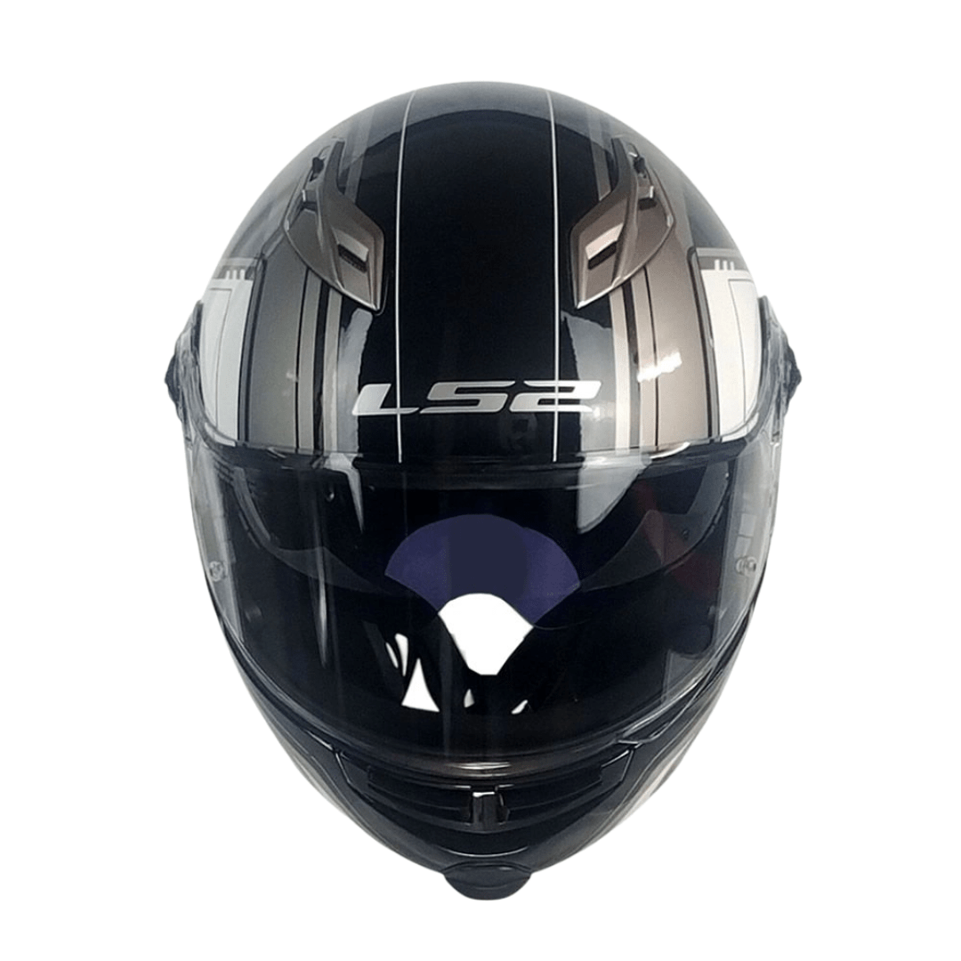 CASCO LS2 FF370 ABATIBLE  EASY RISE BLACK WHITE5