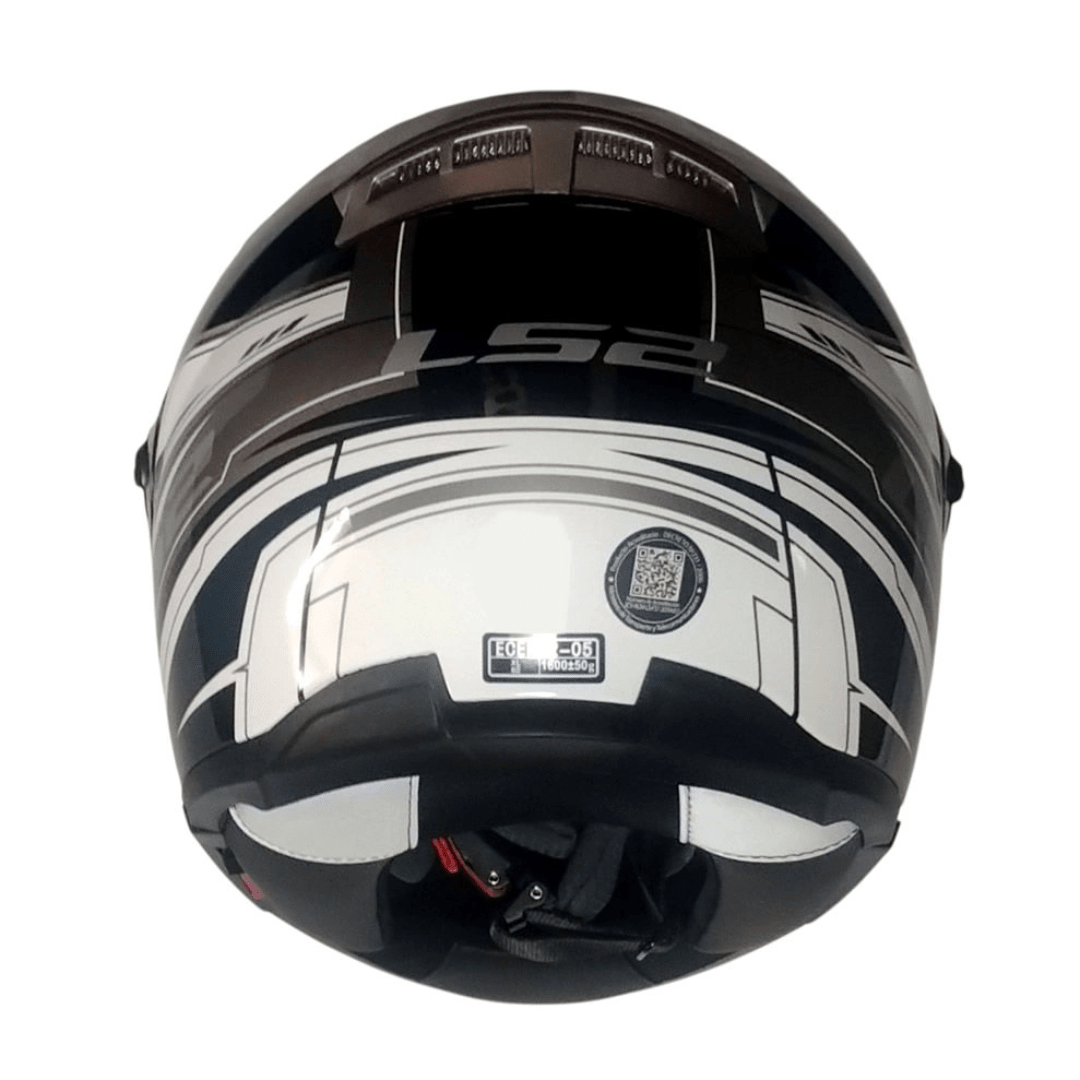 CASCO LS2 FF370 ABATIBLE  EASY RISE BLACK WHITE6