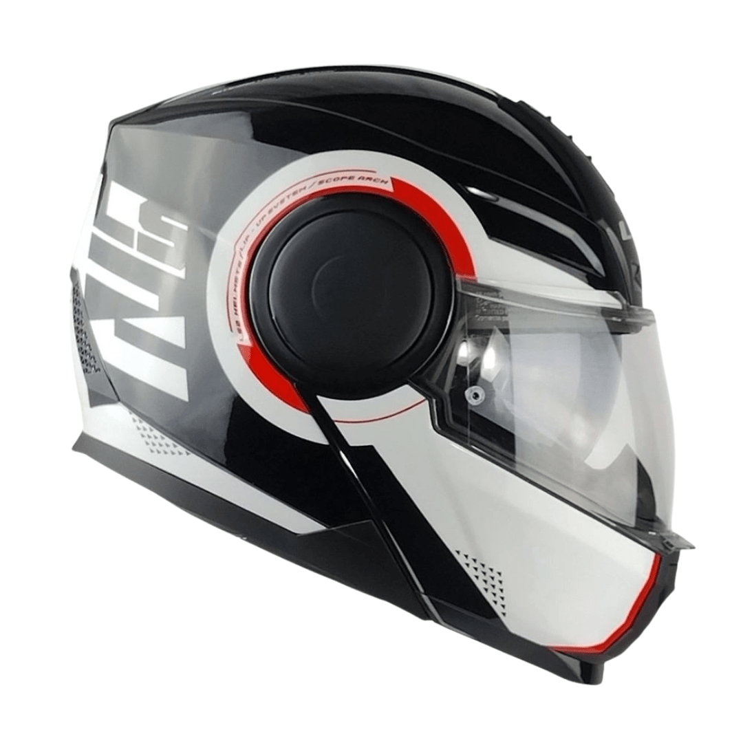 CASCO LS2 ABATIBLE FF902 SCOPE II ARCH WHITE RED5