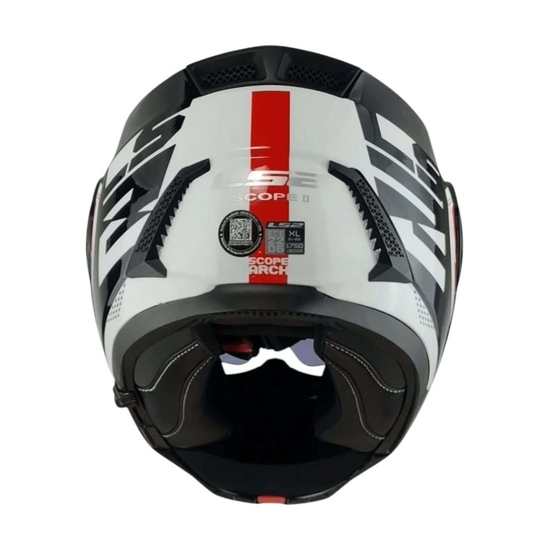 CASCO LS2 ABATIBLE FF902 SCOPE II ARCH WHITE RED7