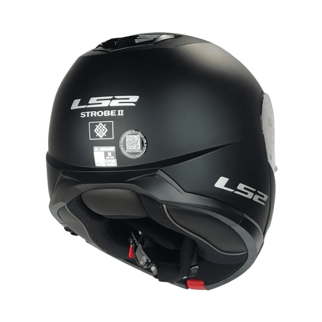 CASCO LS2 ABATIBLE FF908 STROBE II SOLID BLACK MATTE6