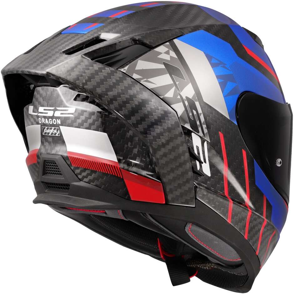 CASCO LS2 FF807 DRAGON CARBON TRAX BLUE RED3