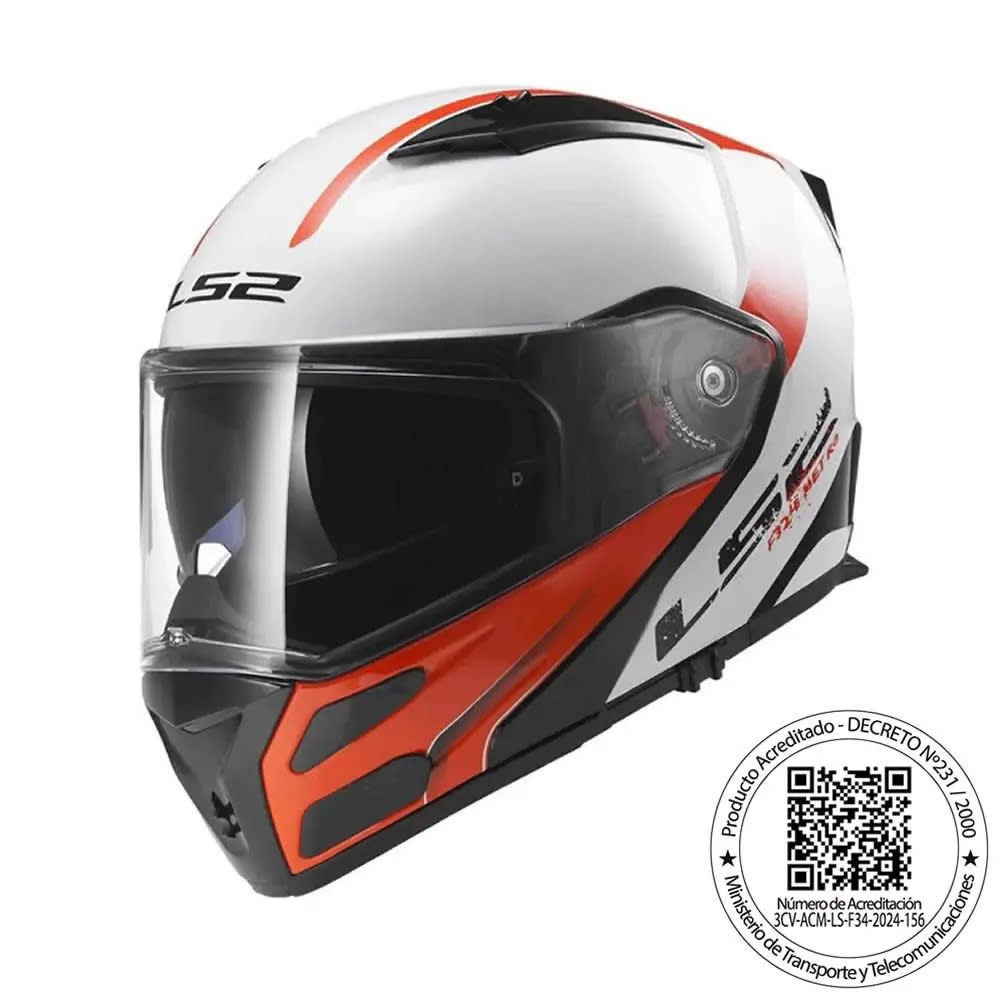 CASCO LS2 FF324 METRO EVO WHITE ORANGE2
