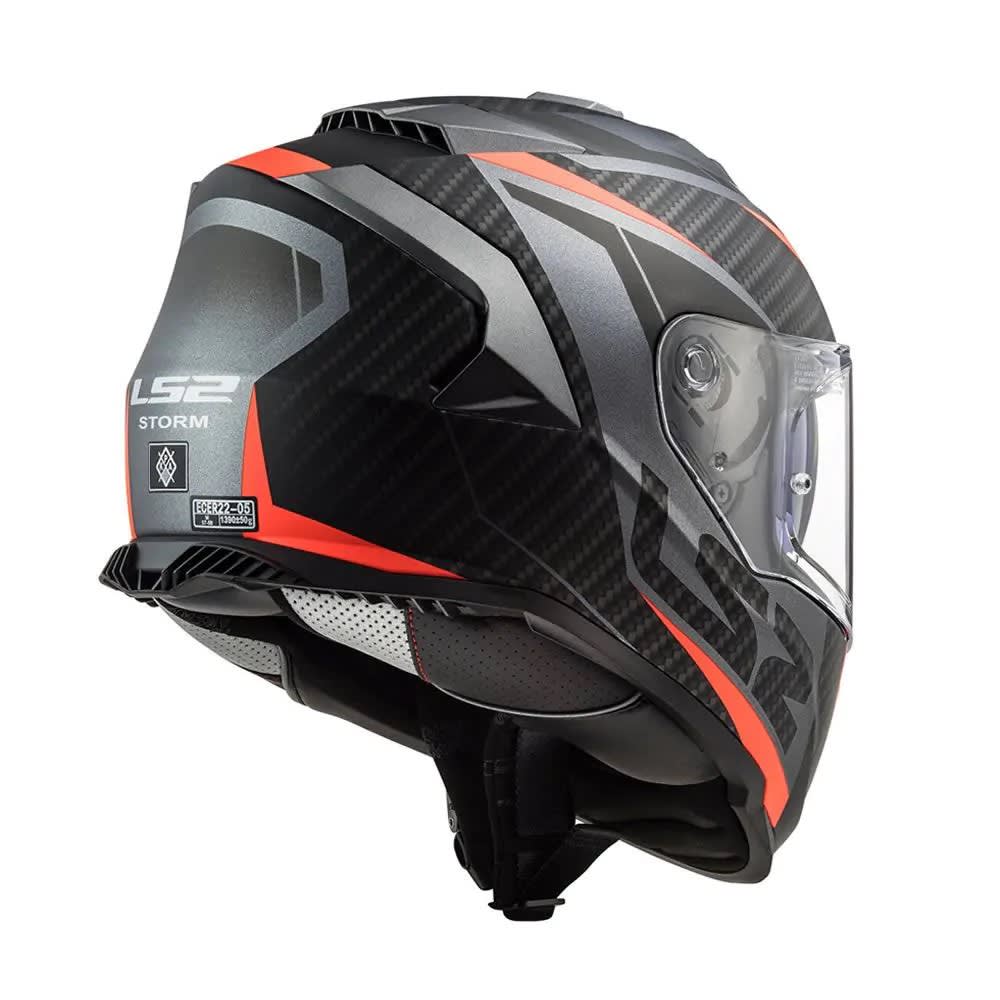 CASCO LS2 FF800 STORM RACER BLACK ORANGE2