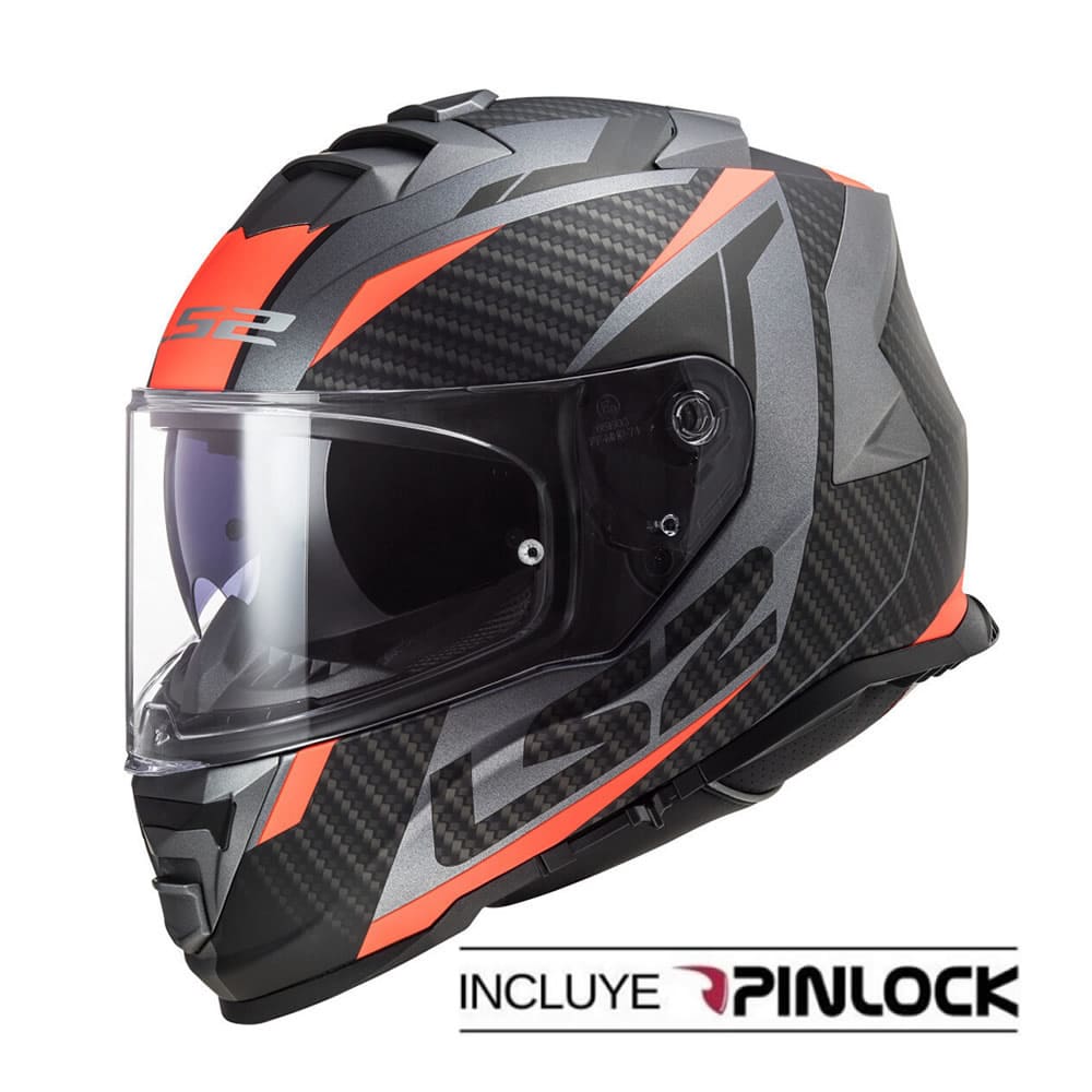 CASCO LS2 FF800 STORM RACER BLACK ORANGE1