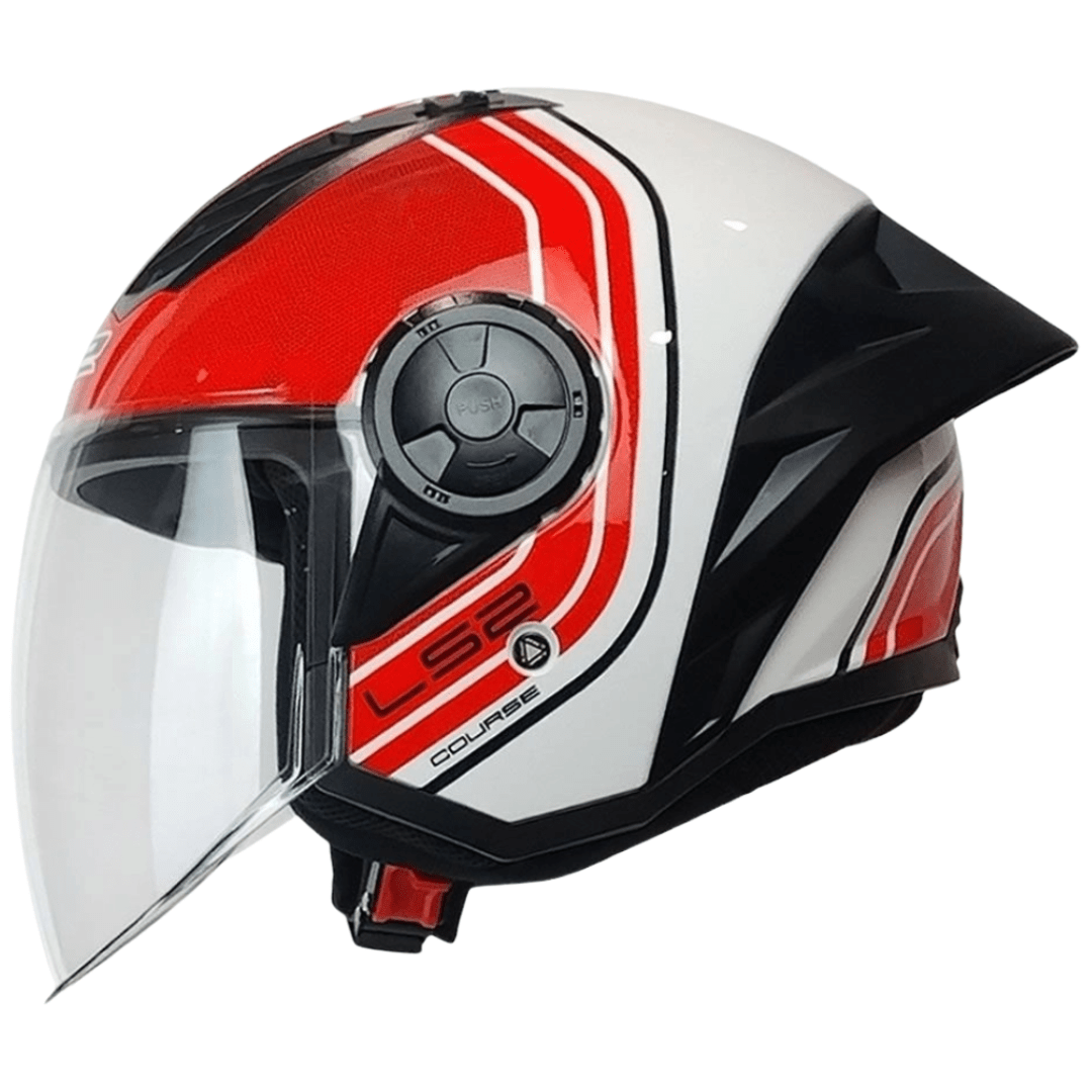 CASCO LS2 OF616 AIRFLOW II COURSE WHITE RED2