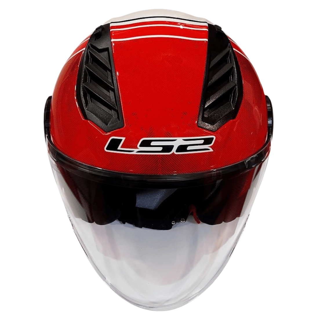 CASCO LS2 OF616 AIRFLOW II COURSE WHITE RED5