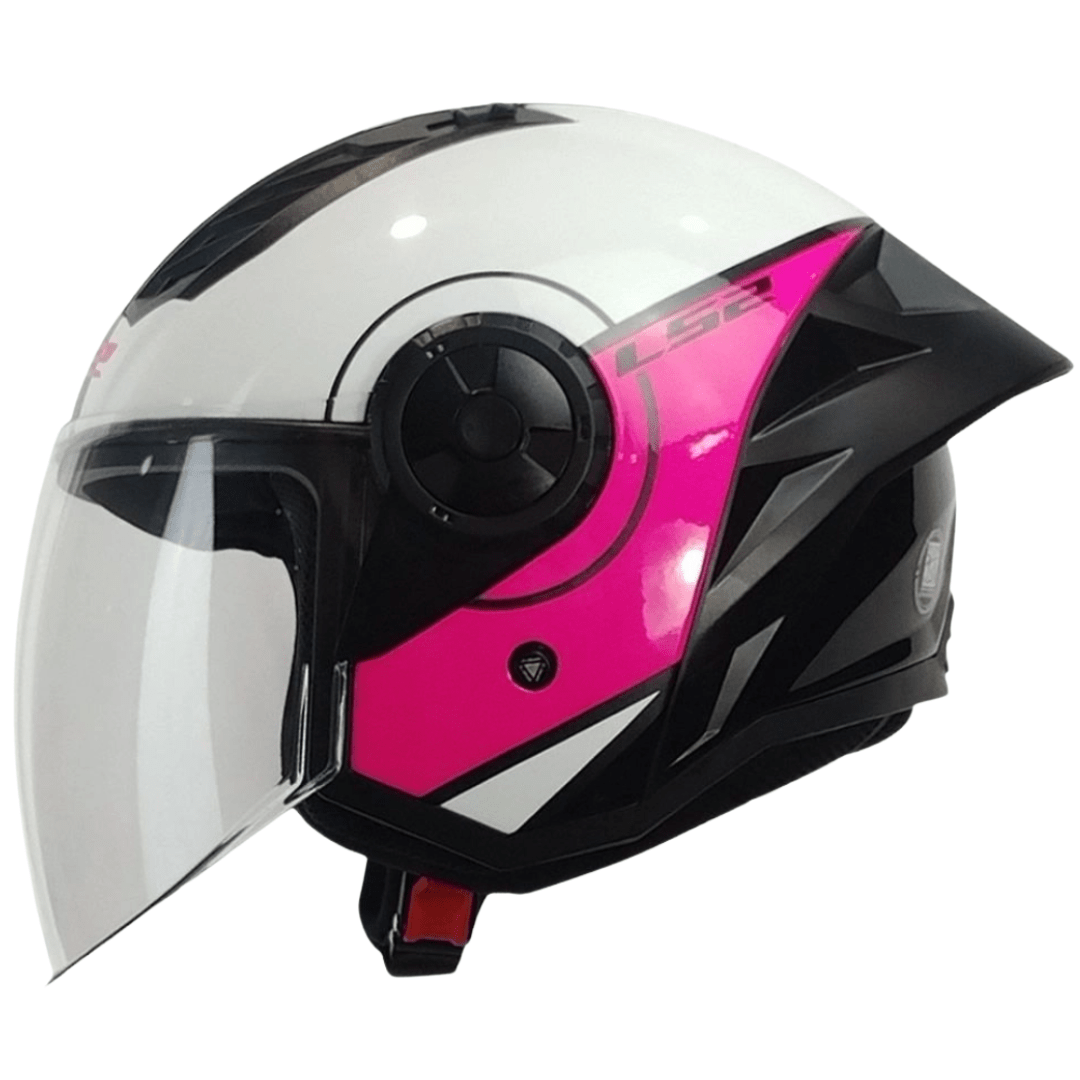 CASCO LS2 OF616 AIRFLOW II COVER WHITE PINK2