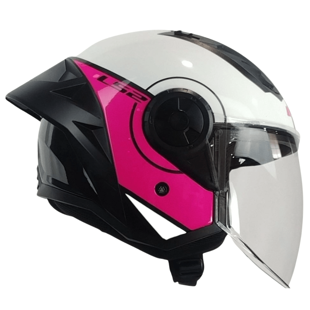 CASCO LS2 OF616 AIRFLOW II COVER WHITE PINK3