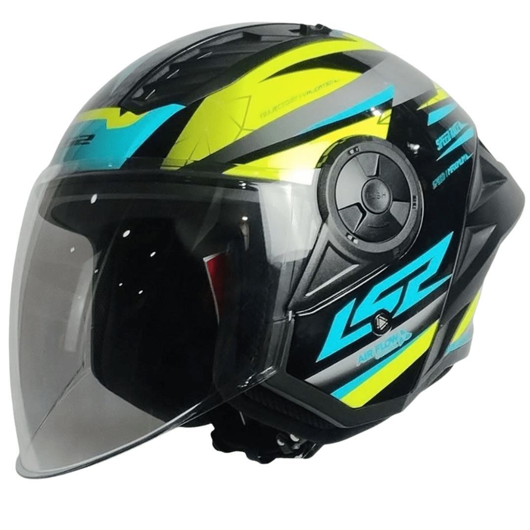 CASCO LS2 OF616 AIRFLOW II DRAZE YELLOW BLUE1
