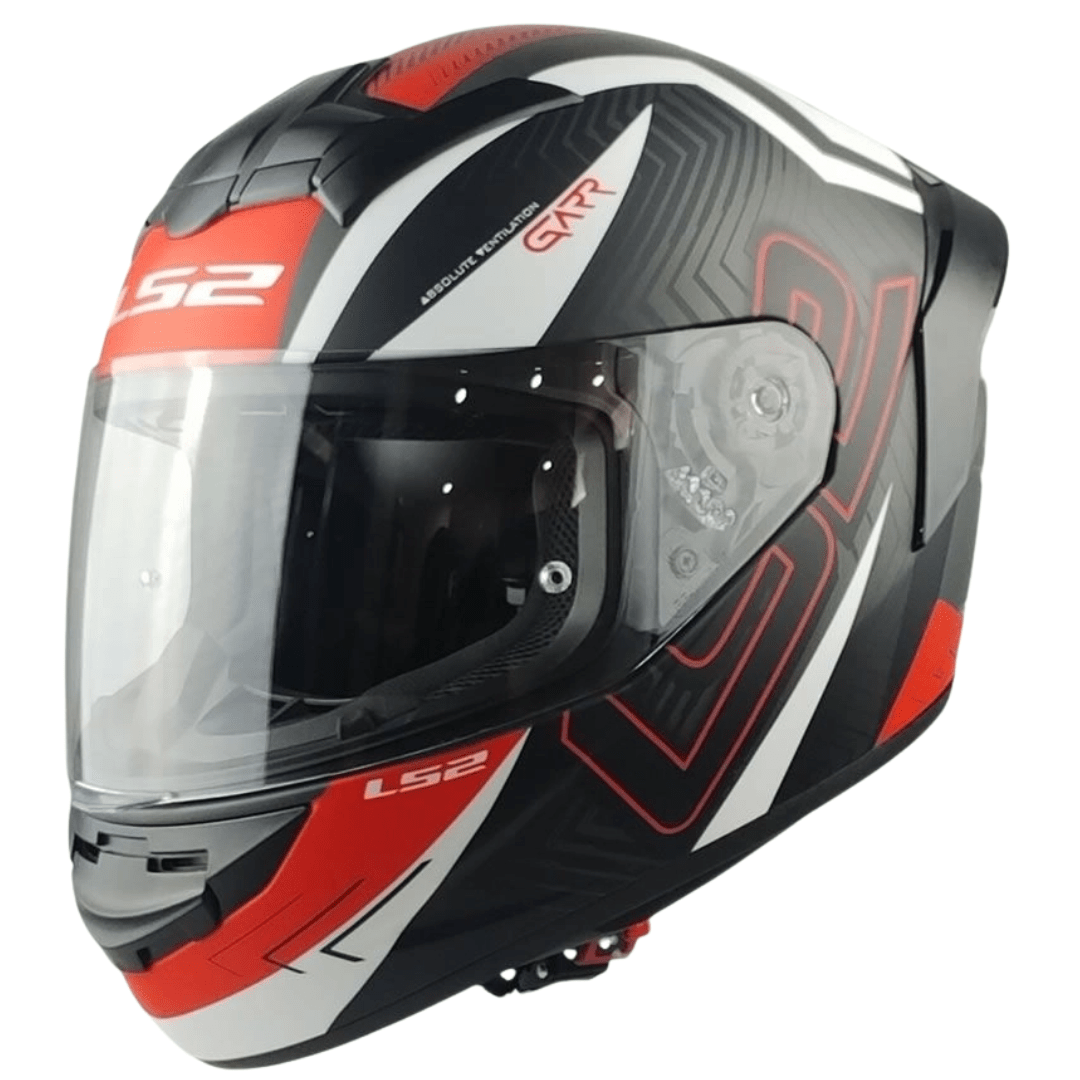 CASCO LS2 FF352 EVO GARR GRAY WHITE RED4