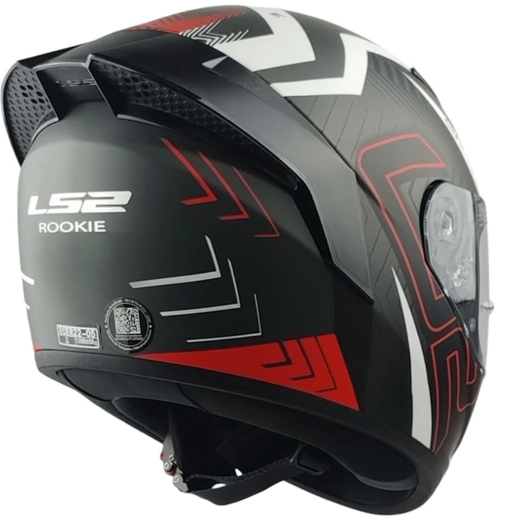 CASCO LS2 FF352 EVO GARR GRAY WHITE RED5