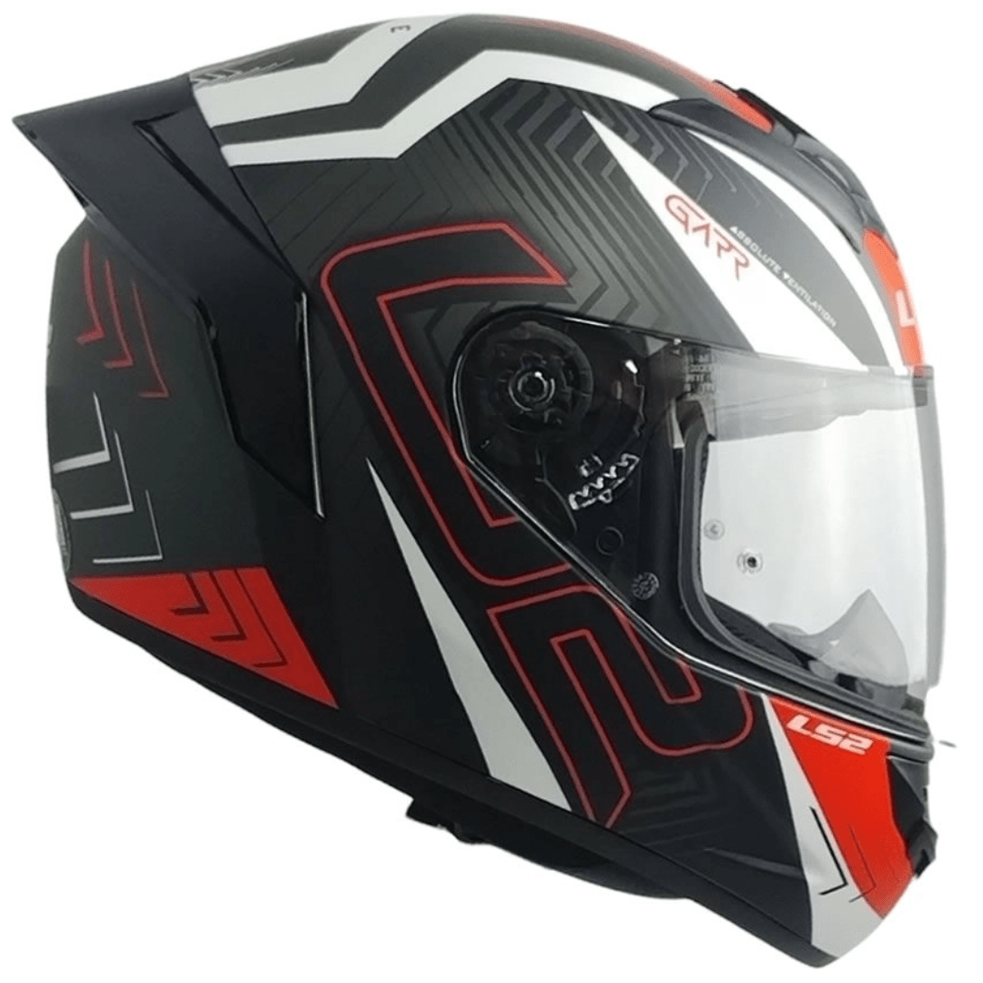CASCO LS2 FF352 EVO GARR GRAY WHITE RED2