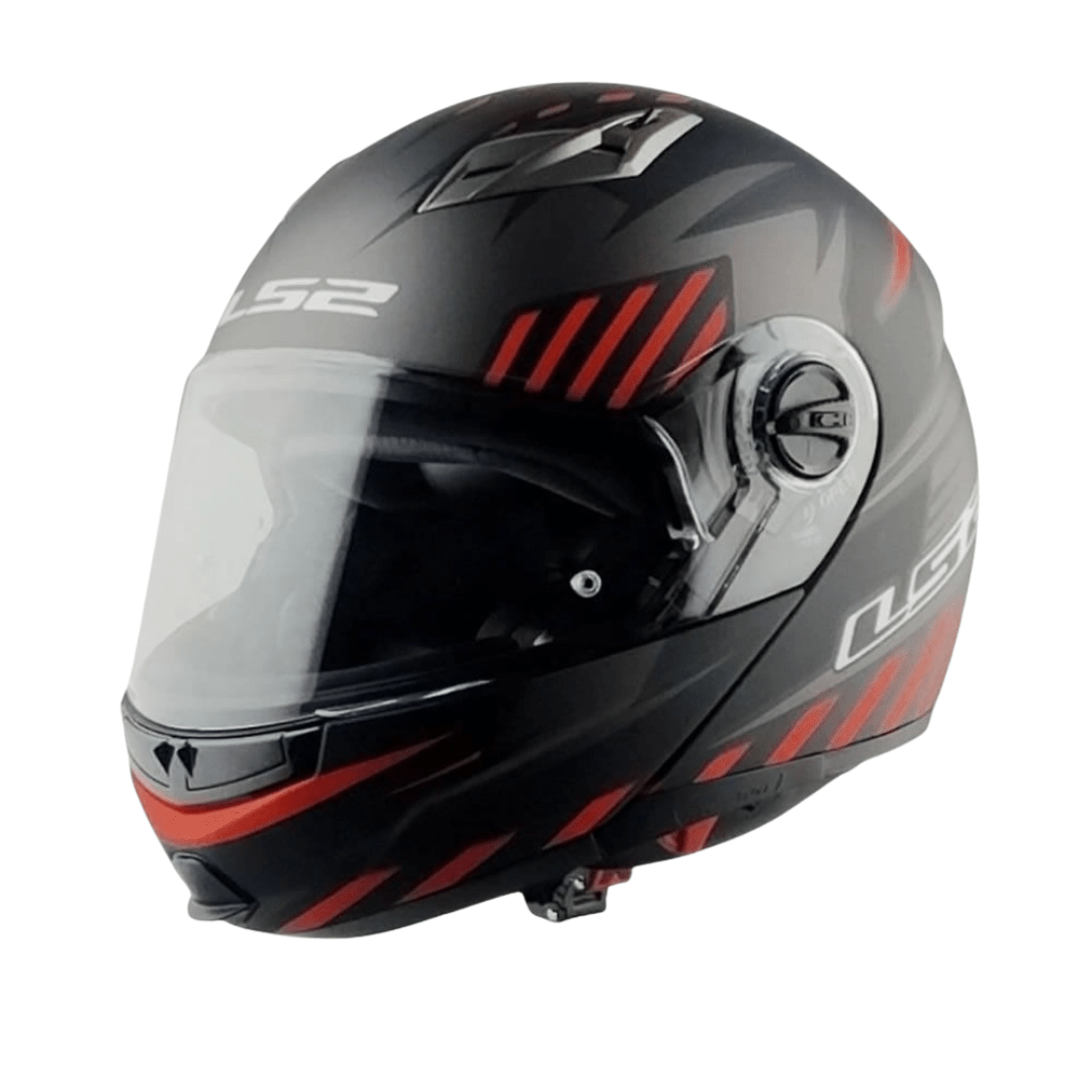 CASCO LS2 ABATIBLE FF370 EASY EXTENT MATTE BLACK RED2