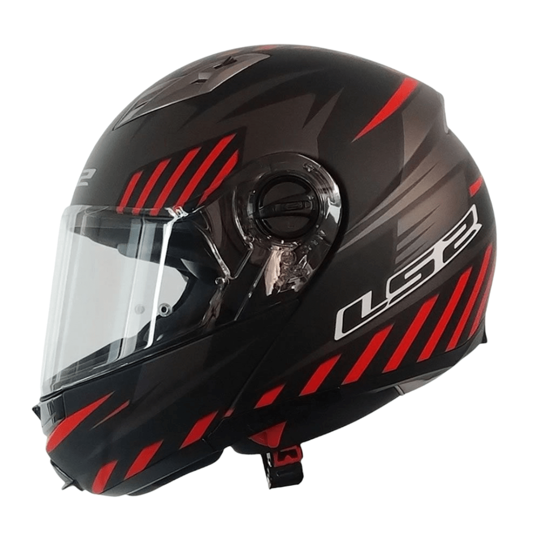 CASCO LS2 ABATIBLE FF370 EASY EXTENT MATTE BLACK RED3