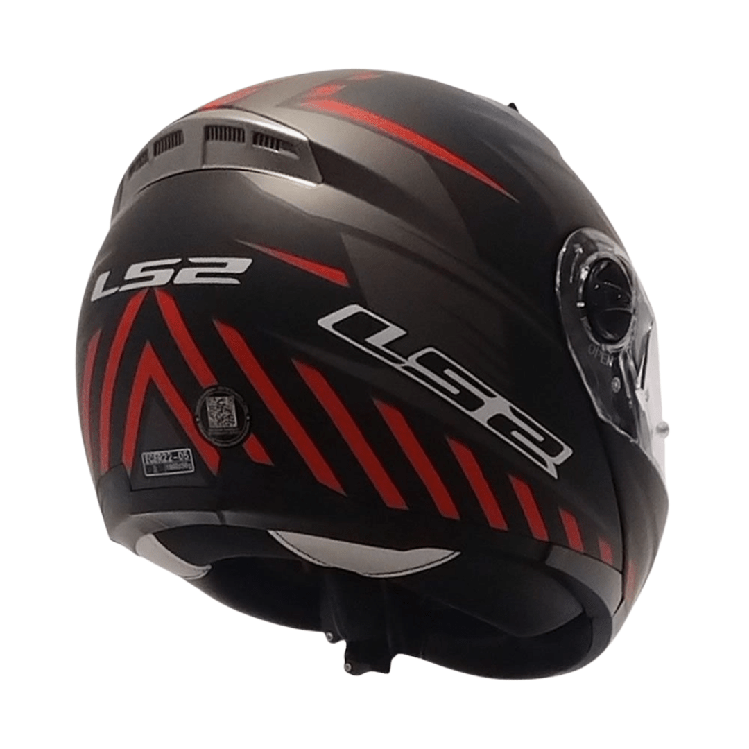 CASCO LS2 ABATIBLE FF370 EASY EXTENT MATTE BLACK RED5