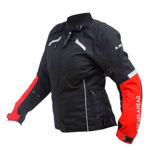 CHAQUETA LS2 SERRA LADY RED BLACK3