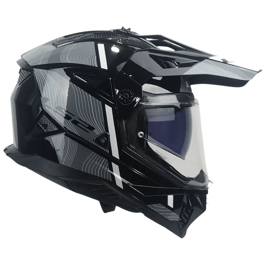 CASCO LS2 MULTIPROPOSITO MX702 PIONEER II HILL BLACK WHITE5