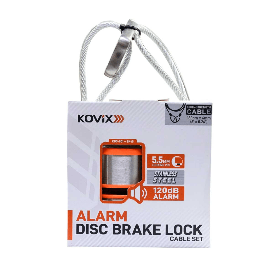 CANDADO DISCO DE FRENO KOVIX + CADENA ORANGE3
