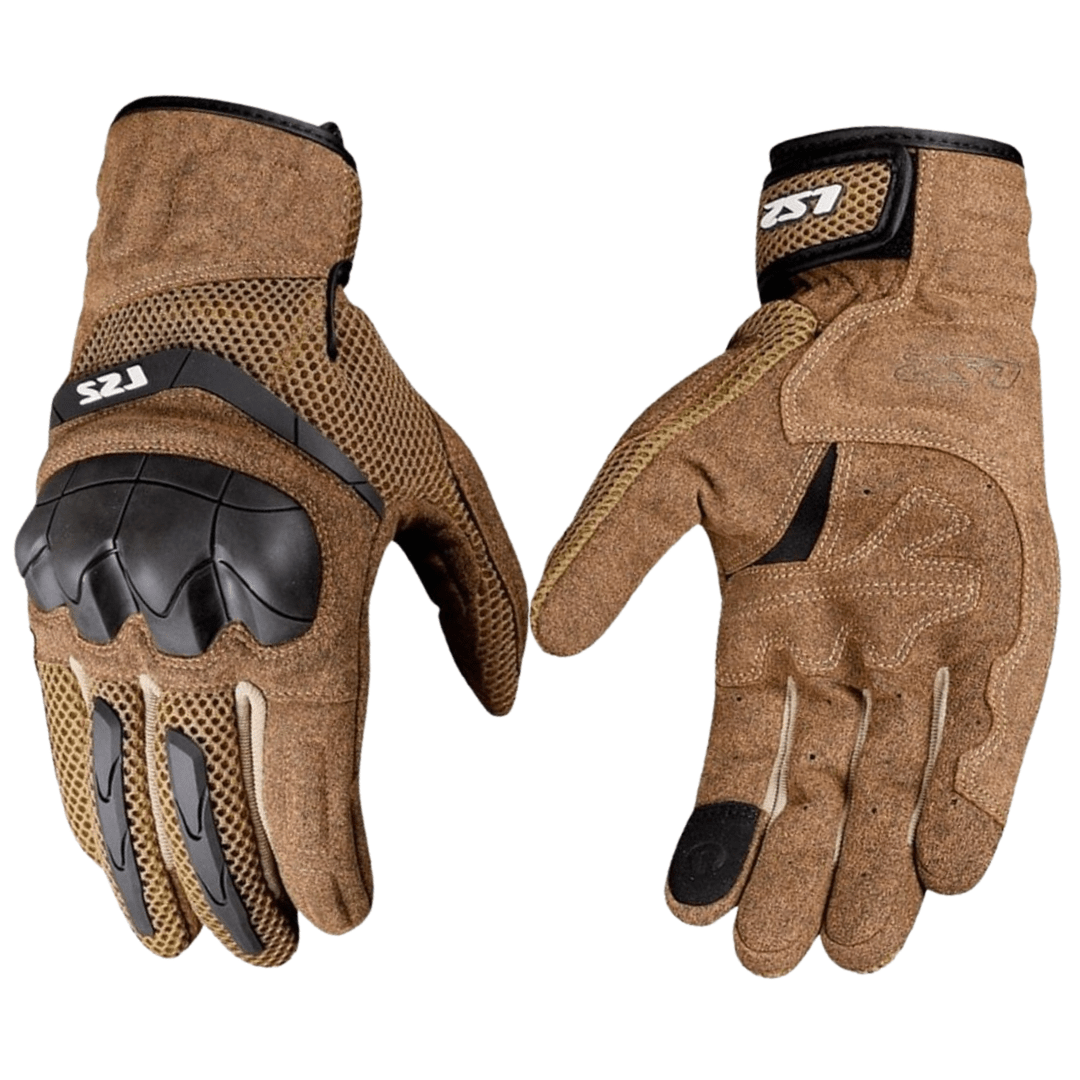 GUANTE LS2 KUBRA CAFÉ1
