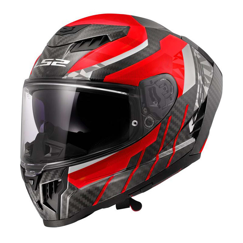 CASCO LS2 FF807 DRAGON CARBON TRAX RED2